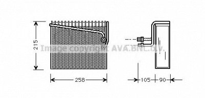 AVA QUALITY COOLING ftv072 -  Испаритель, кондиционер